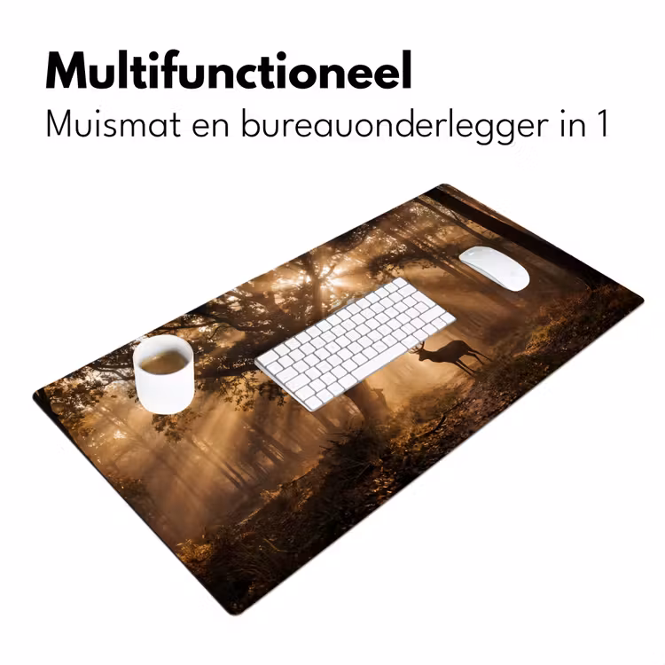 Bureau onderlegger - Hert - Bos - Mistig - Natuur - Goud — 7