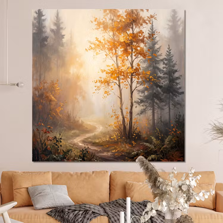 Forex - Bospad - Herfstbladeren - Natuur - Schilderachtig - Oranje — 4