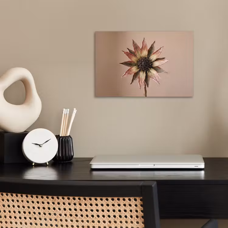 Poster - Droogbloem - Protea - Vintage - Beige - Rustiek — 2