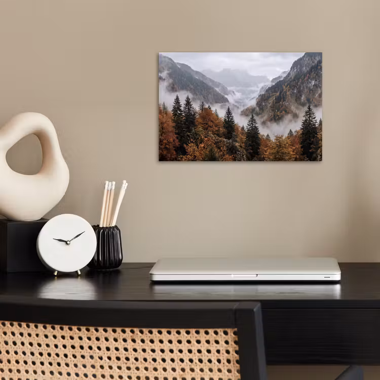 Poster - Bergen - Vallei - Mist - Herfst - Natuur — 2