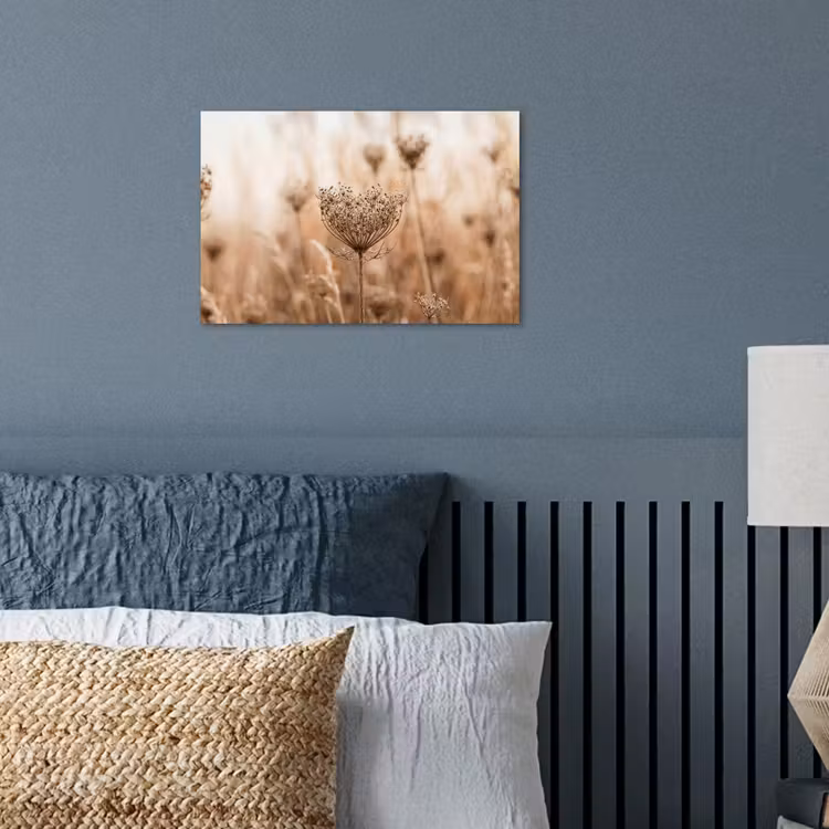 Poster - Schermbloem - Droogbloem - Winter - Beige - Minimalistisch — 3