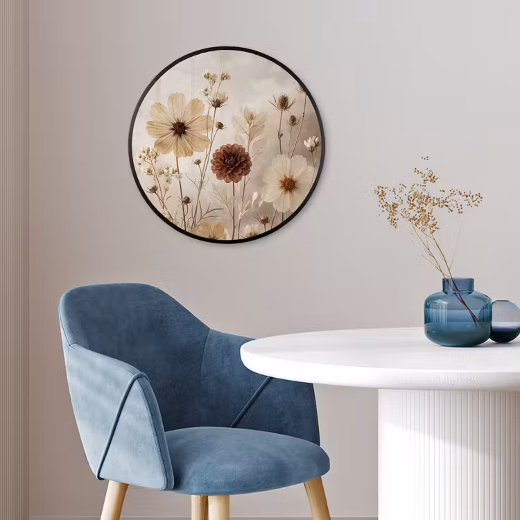 Ronde fotolijst - Wilde bloemen - Botanisch - Vintage - Natuur - Rustiek — 4