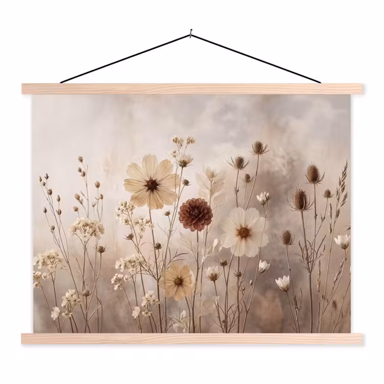 Schoolplaat - Wilde bloemen - Botanisch - Vintage - Natuur - Rustiek