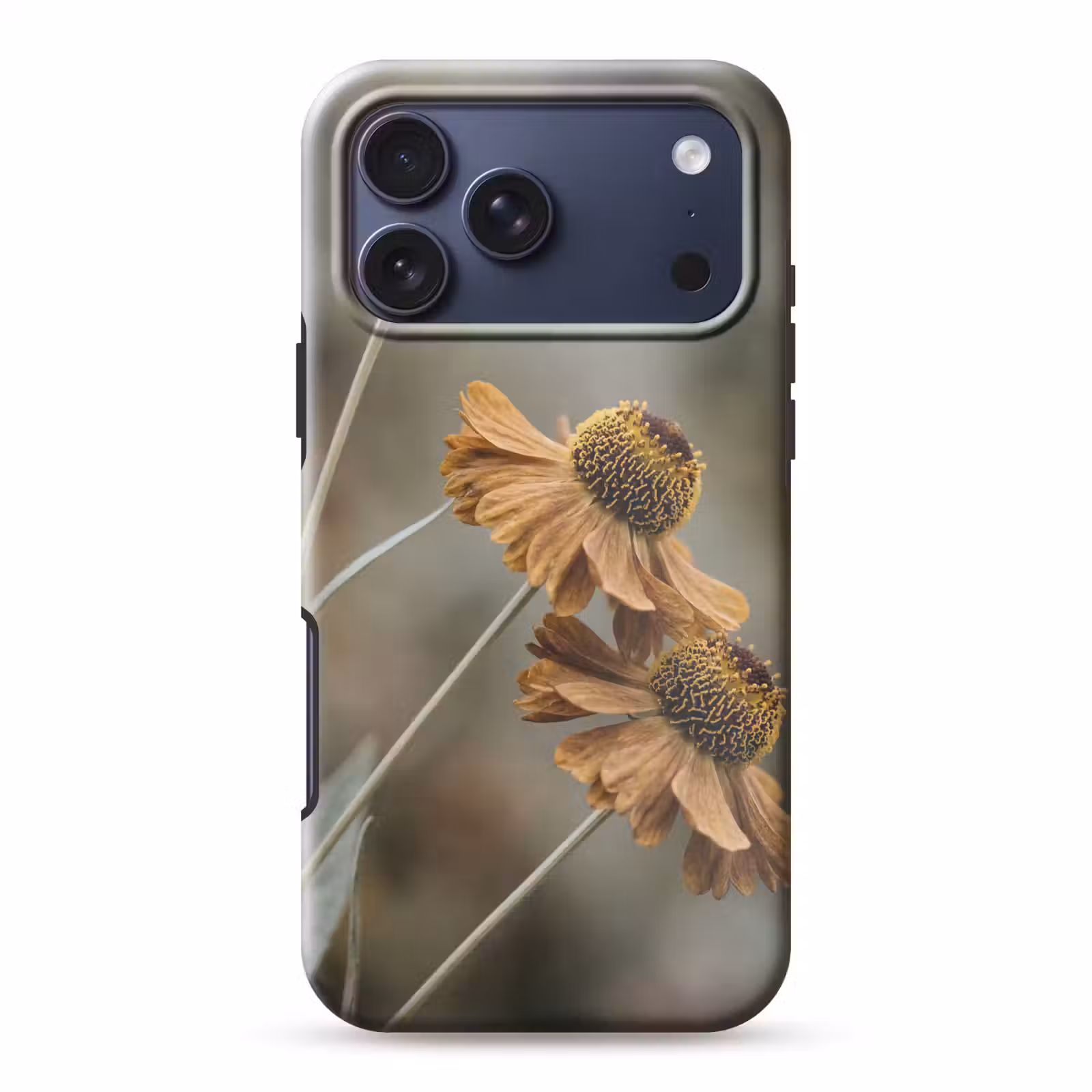 Telefoonhoesje Toughcase - Zonnehoed - Droogbloemen - Geel - Warm — 1