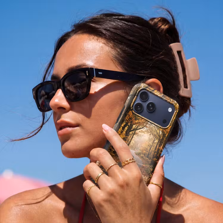 Telefoonhoesje Toughcase - Bospad - Herfstbos - Bladeren - Oranje - Nostalgisch — 6