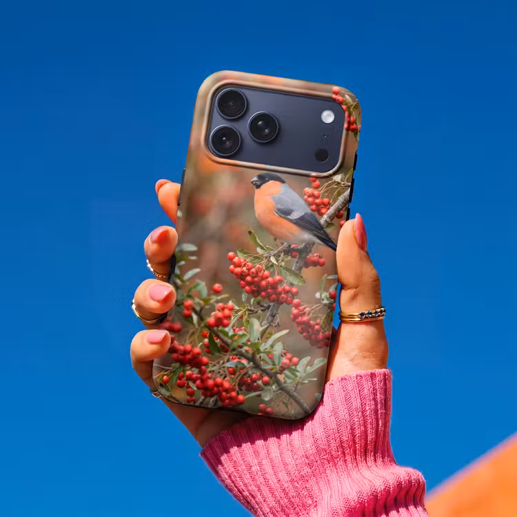 Telefoonhoesje Toughcase - Goudvink - Bessen - Herfst - Natuur - Kleurrijk — 2