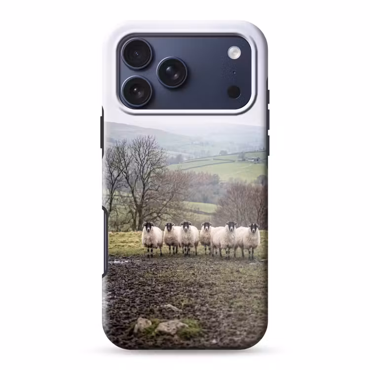 Telefoonhoesje Toughcase - Schapen - Rij - Weide - Dieren - Platteland