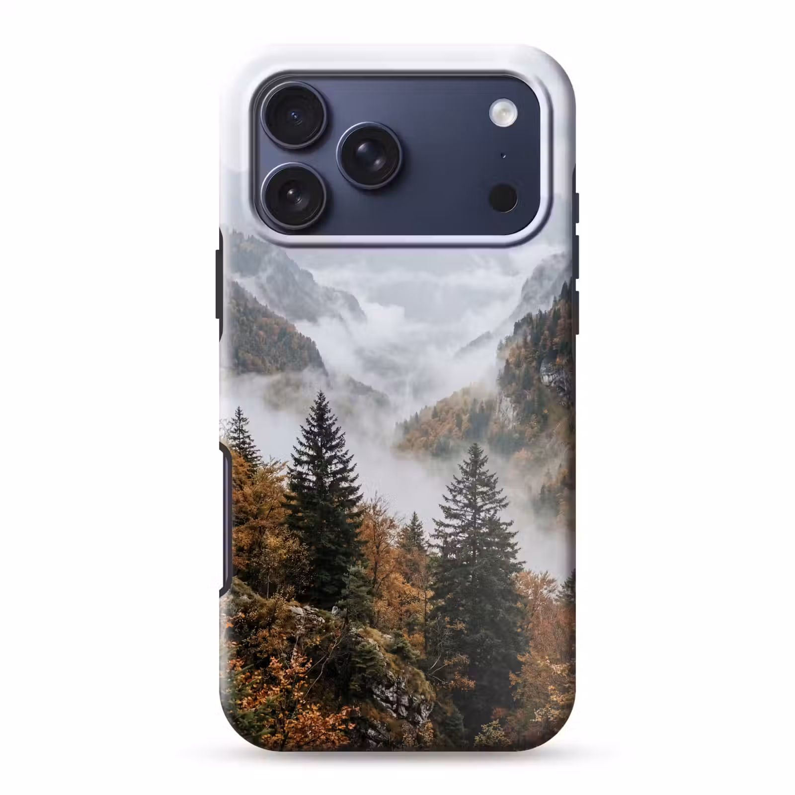 Telefoonhoesje Toughcase - Bergen - Vallei - Mist - Herfst - Natuur — 1