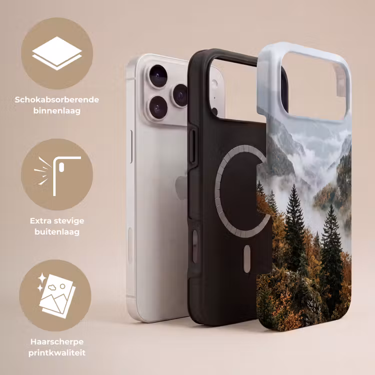 Telefoonhoesje Toughcase - Bergen - Vallei - Mist - Herfst - Natuur — 3