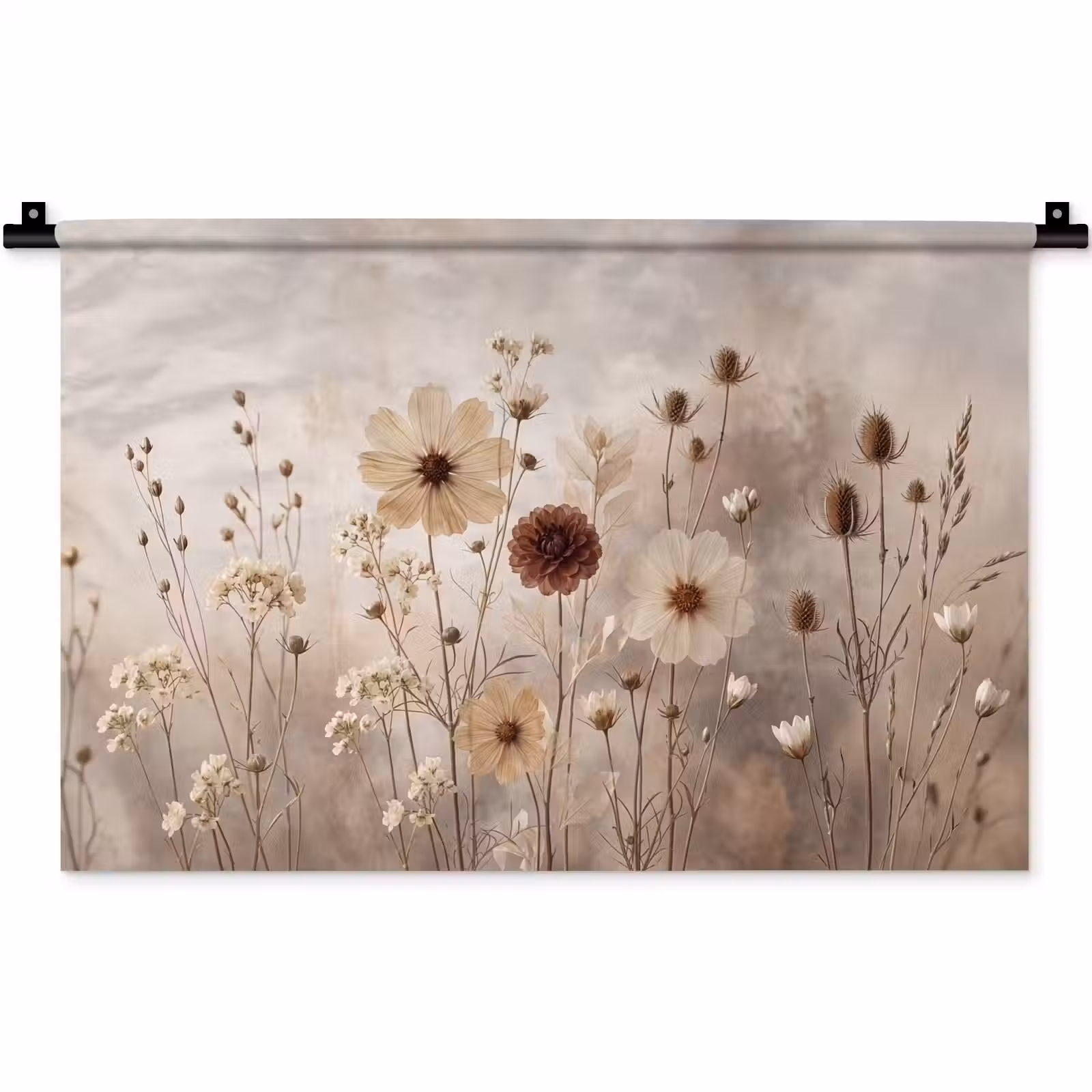 Wandkleed - Wilde bloemen - Botanisch - Vintage - Natuur - Rustiek — 1