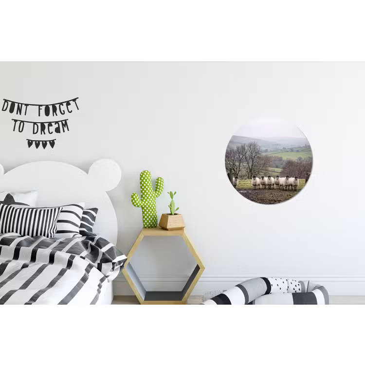Wandcirkel - Aluminium - Schapen - Rij - Weide - Dieren - Platteland — 5