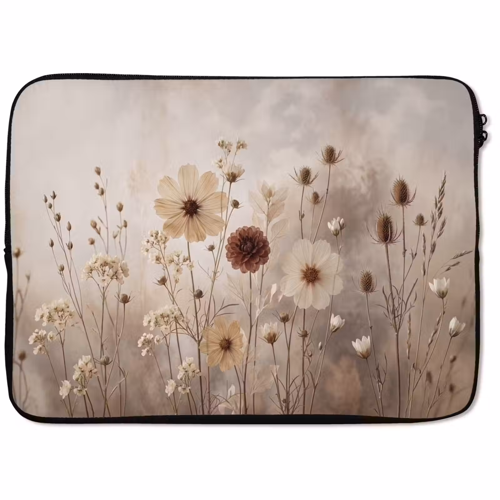 Laptophoes - Wilde bloemen - Botanisch - Vintage - Natuur - Rustiek — 1