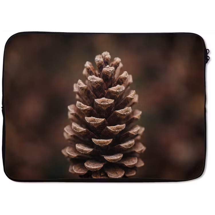 Laptophoes - Dennenappel - Bos - Herfst - Bruin - Sfeervol