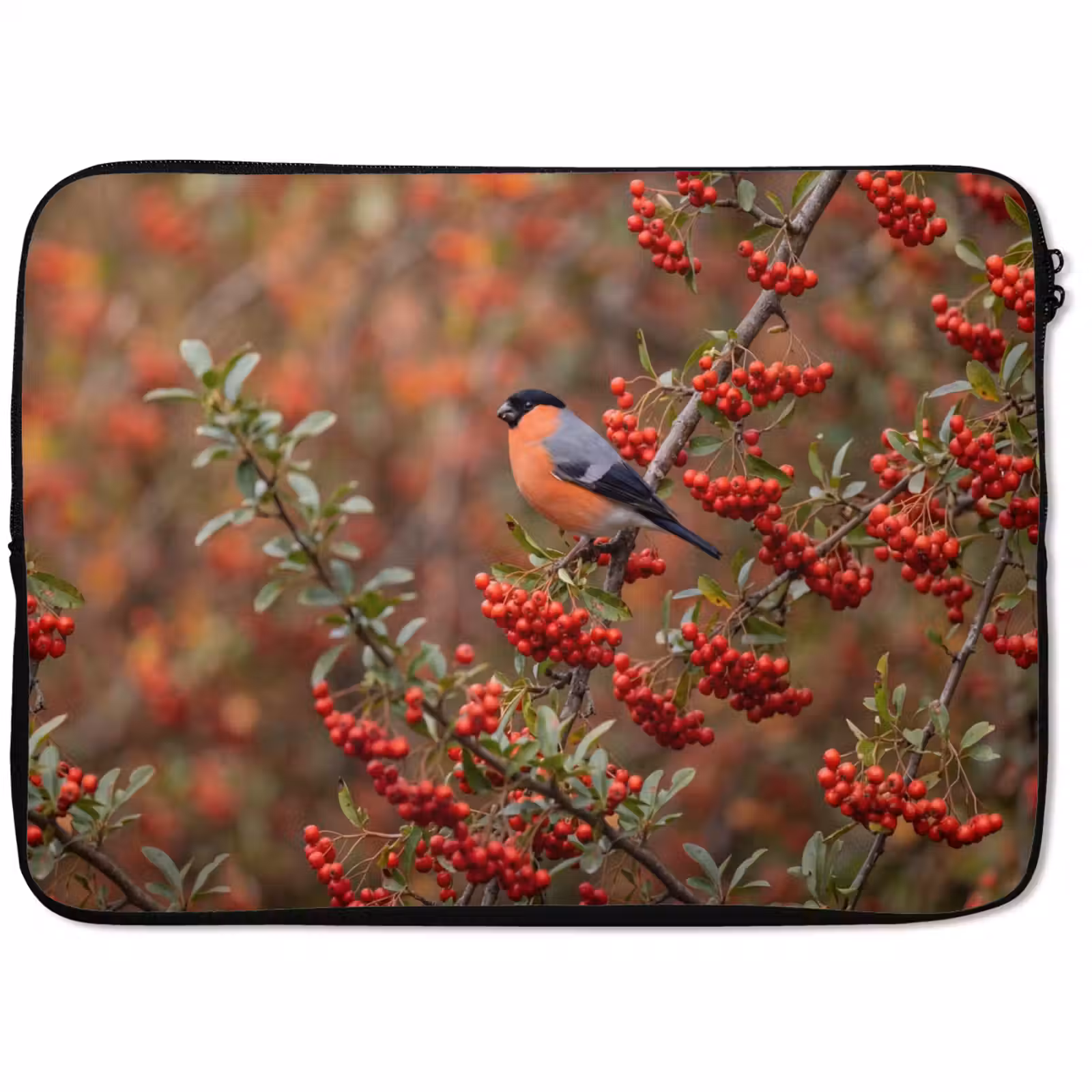 Laptophoes - Goudvink - Bessen - Herfst - Natuur - Kleurrijk — 1