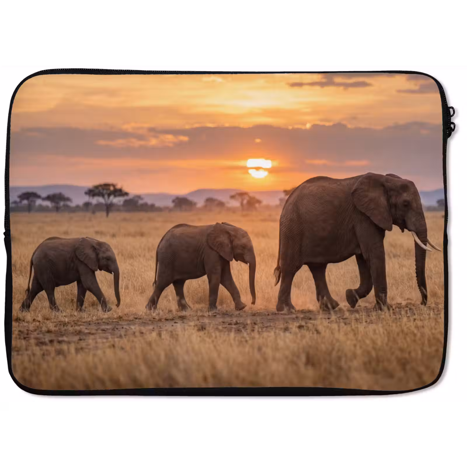 Laptophoes - Olifanten - Savanne - Zonsondergang - Afrika - Warm — 1