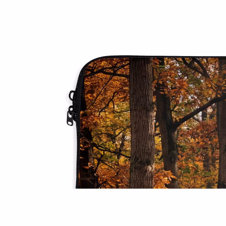 Laptophoes - Bospad - Herfstbos - Bladeren - Oranje - Nostalgisch — 5
