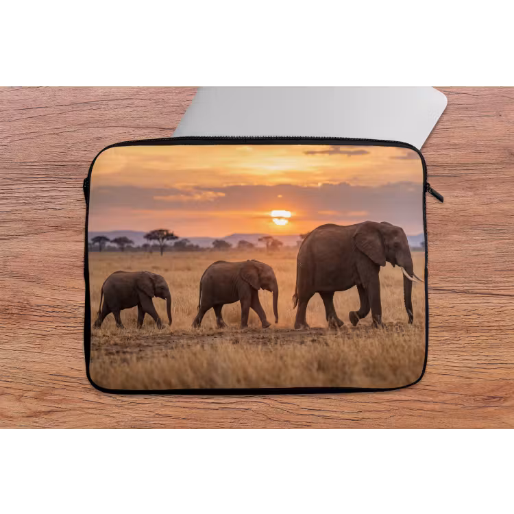 Laptophoes - Olifanten - Savanne - Zonsondergang - Afrika - Warm — 2