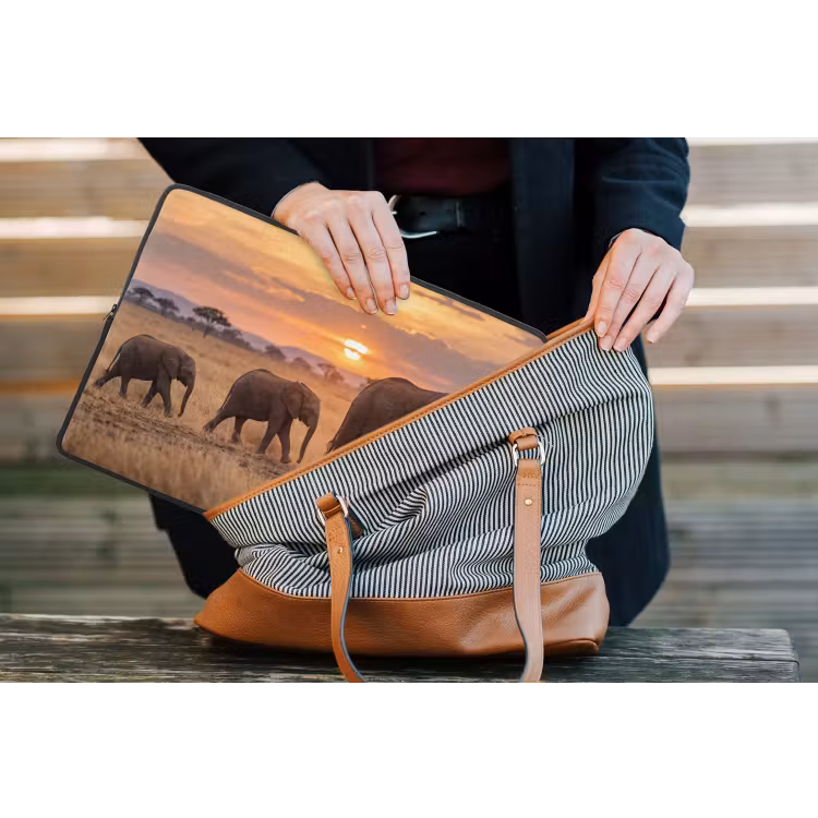 Laptophoes - Olifanten - Savanne - Zonsondergang - Afrika - Warm — 4