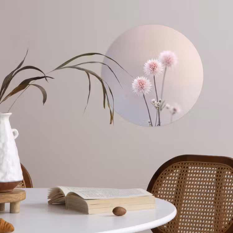 Behangcirkel - Bloemen - Bollen - Roze — 4
