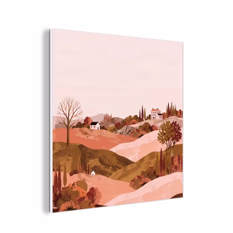 Forex - Heuvellandschap - Grafisch - Terracotta — 1