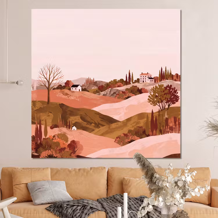Forex - Heuvellandschap - Grafisch - Terracotta — 4