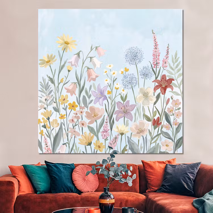 Forex - Weidebloemen - Illustratie - Kleurrijk — 3