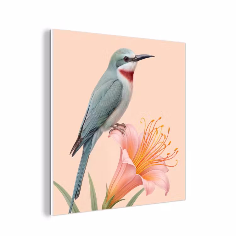 Forex - Vogel - Bloem - Natuur - Roze — 1