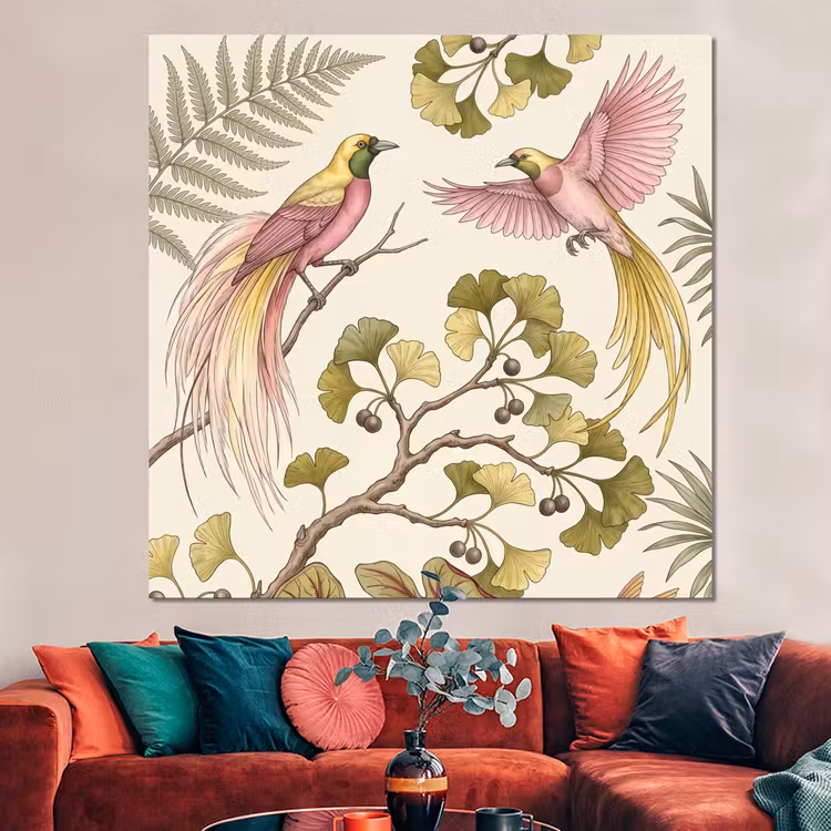 Forex - Vogels - Tropisch - Botanisch - Roze — 3