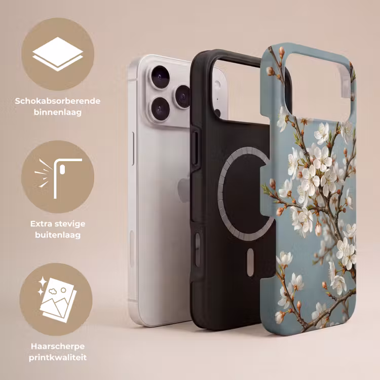 Telefoonhoesje Toughcase - Botanisch - Stilleven - Blauw — 3