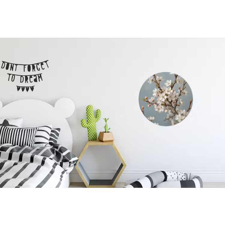 Wandcirkel - Aluminium - Botanisch - Stilleven - Blauw — 5