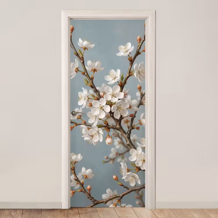 Deursticker - Botanisch - Stilleven - Blauw