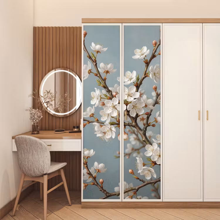Deursticker - Botanisch - Stilleven - Blauw — 5