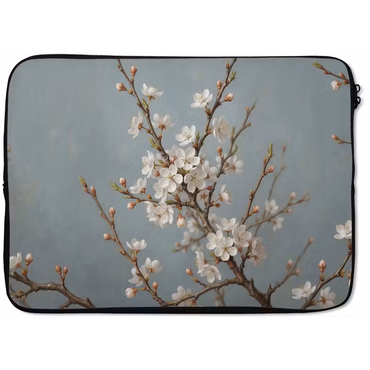 Laptophoes - Botanisch - Stilleven - Blauw