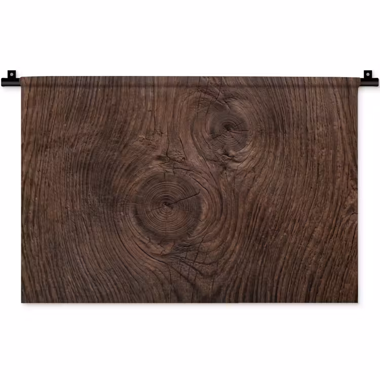 Wandkleed - Houtnerf - Textuur - Patroon - Bruin - Rustiek