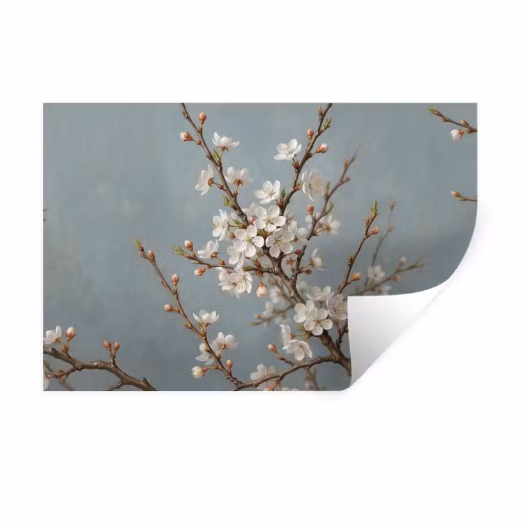 Muursticker - Botanisch - Stilleven - Blauw