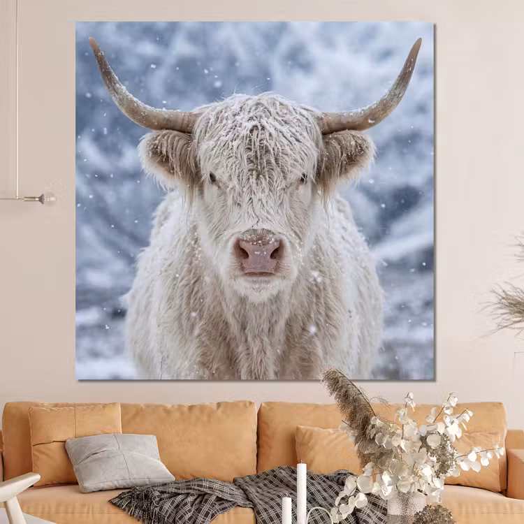 Forex - Schotse Hooglander - Sneeuw - Bergen - Winter — 4