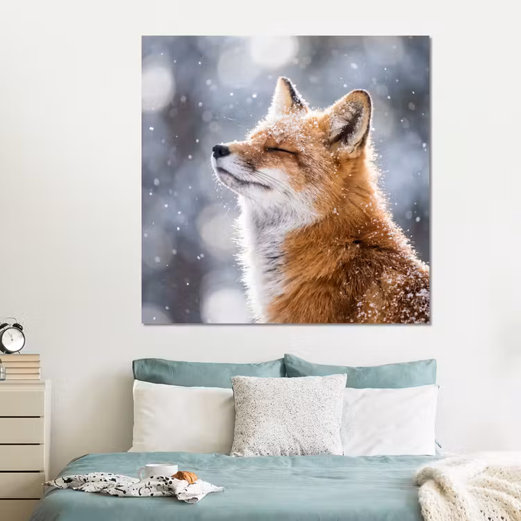 Forex - Vos - Sneeuwval - Portret - Winter - Sfeervol — 2