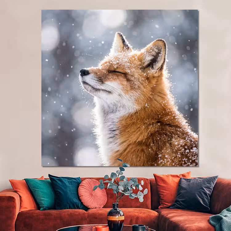 Forex - Vos - Sneeuwval - Portret - Winter - Sfeervol — 3