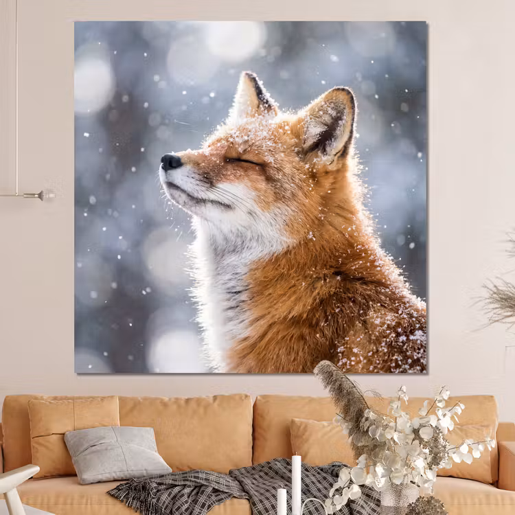 Forex - Vos - Sneeuwval - Portret - Winter - Sfeervol — 4