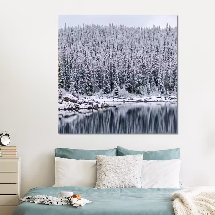 Forex - Bos - Reflectie - Meer - Winter - Serene — 2
