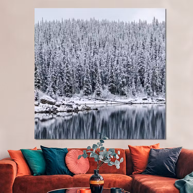 Forex - Bos - Reflectie - Meer - Winter - Serene — 3