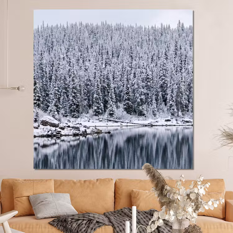 Forex - Bos - Reflectie - Meer - Winter - Serene — 4