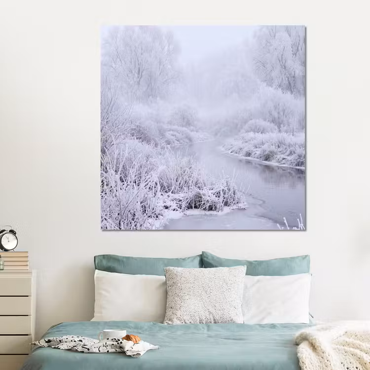 Forex - Rivier - Sneeuw - Bos - Winter - Schilderachtig — 2