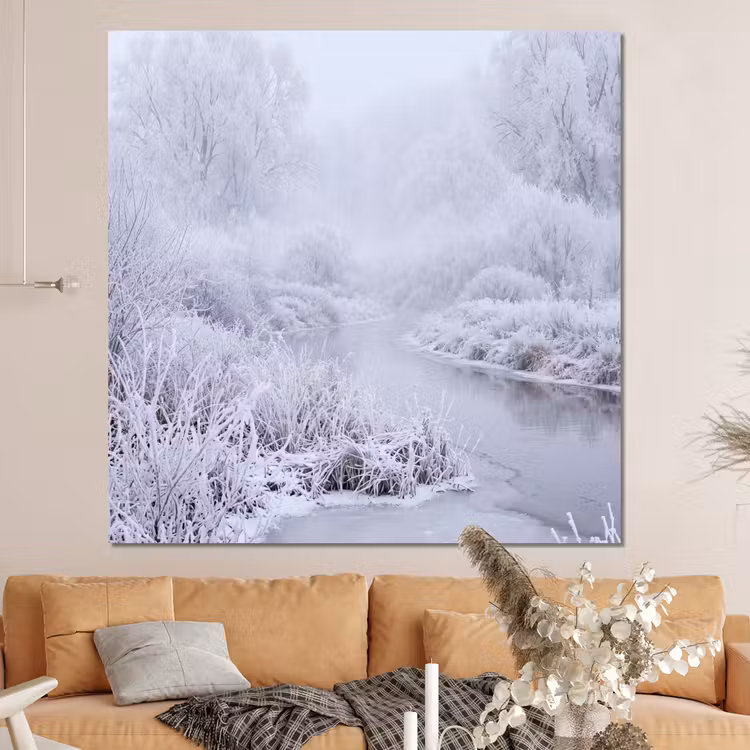 Forex - Rivier - Sneeuw - Bos - Winter - Schilderachtig — 4