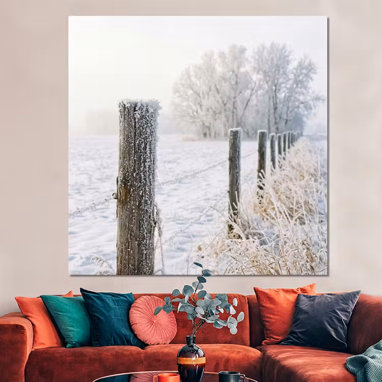 Forex - Hek - Sneeuw - Mist - Platteland - Nostalgisch — 3