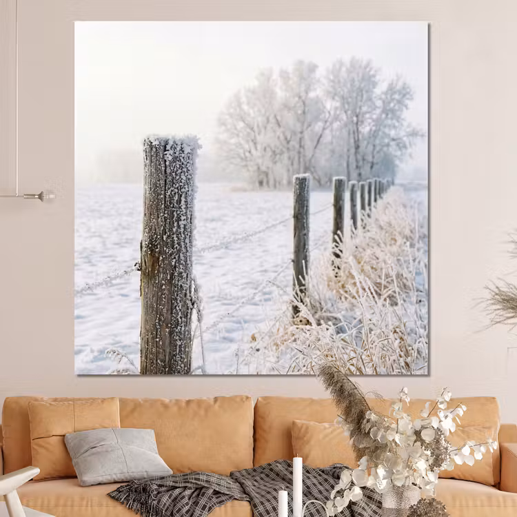 Forex - Hek - Sneeuw - Mist - Platteland - Nostalgisch — 4