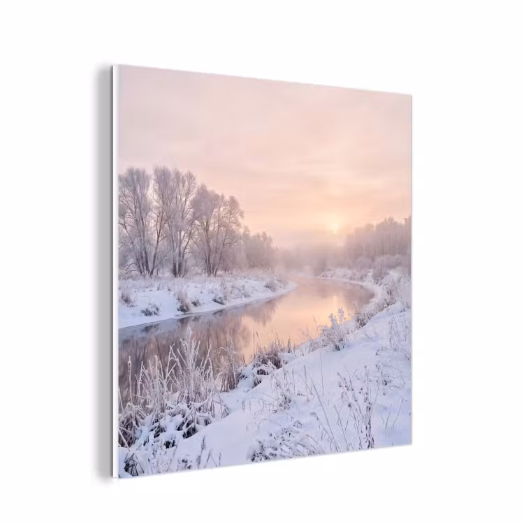Forex - Rivier - Winter - Landschap - Sneeuw - Zonsopgang — 1