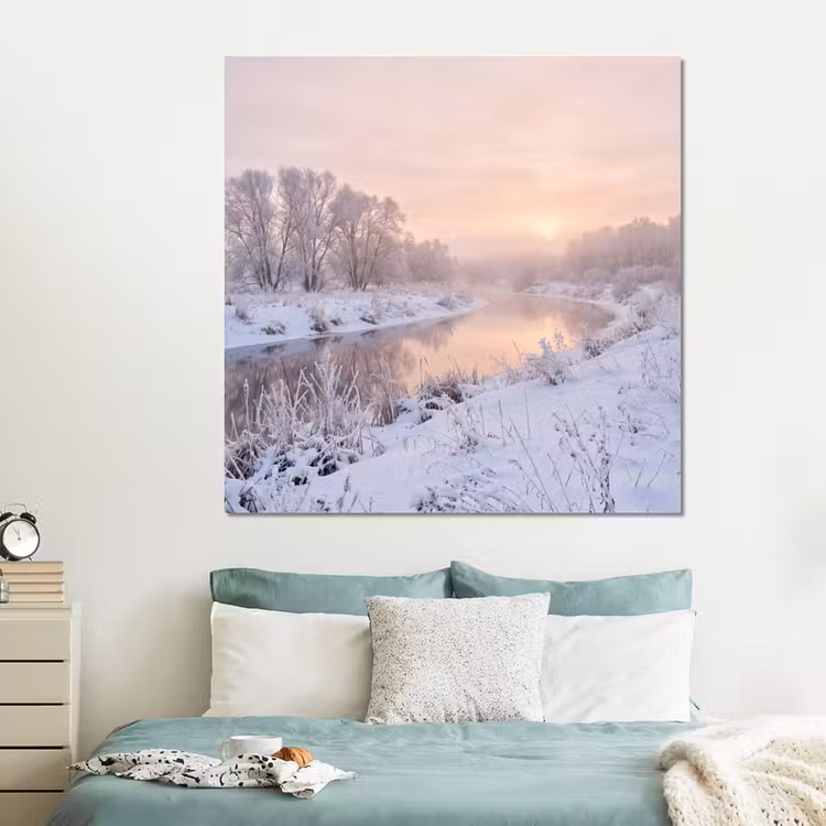 Forex - Rivier - Winter - Landschap - Sneeuw - Zonsopgang — 2
