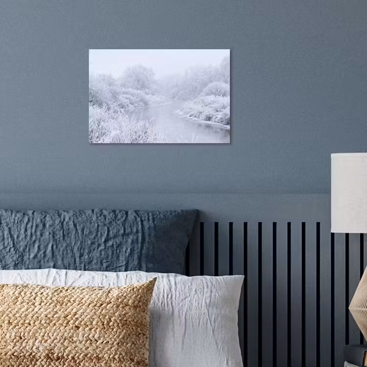 Poster - Rivier - Sneeuw - Bos - Winter - Schilderachtig — 3
