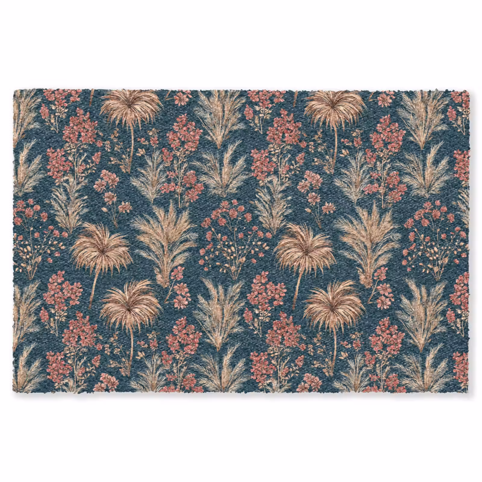 Vloerkleed - Botanisch - Patroon - Blauw — 1